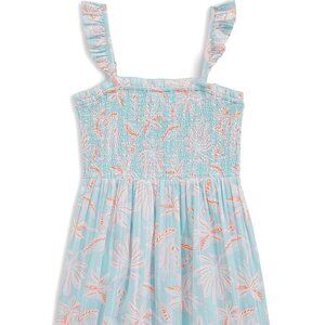 New with tags vineyard vines cay floral smocked dress. Small ruffles palm print